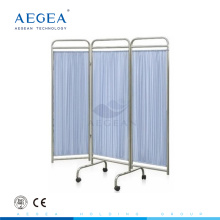 Tela foldable paciente super barata da cama de hospital da sala do exame AG-SC002 nas rodas